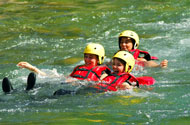 White water activities for holiday centers