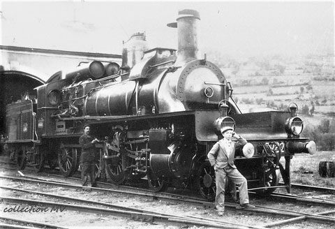 Dépôt des machines de Veynes, au temps du PLM, avant 1938