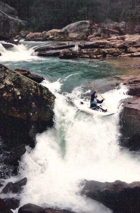 Jim Snyder en Thrillseekers sur la Big Sandy, Big Splat rapid